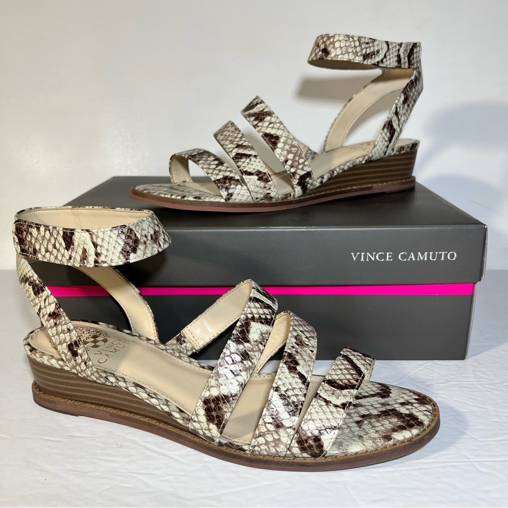 Vince Camuto Resensa Leather Demi-Wedge Sandals